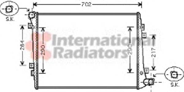 58002224 VAN Wezel radiador de esfriamento de motor