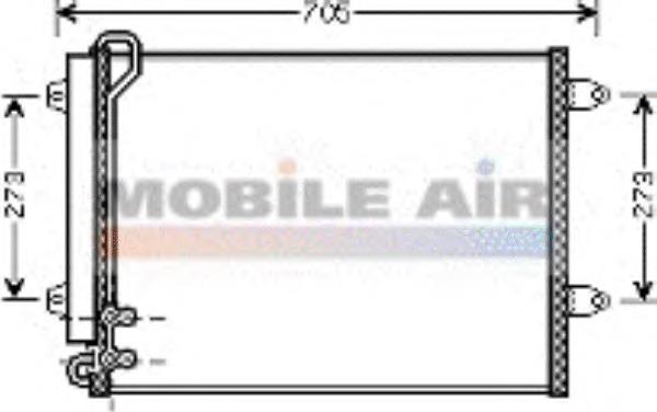 58005225 VAN Wezel radiador de aparelho de ar condicionado