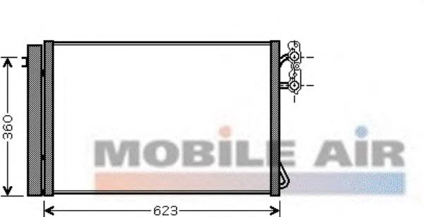 06005295 VAN Wezel radiador de aparelho de ar condicionado