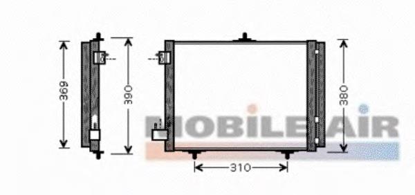 40005295 VAN Wezel radiador de aparelho de ar condicionado