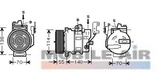 0200K187 VAN Wezel compressor de aparelho de ar condicionado