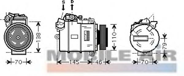 0600K318 VAN Wezel compressor de aparelho de ar condicionado