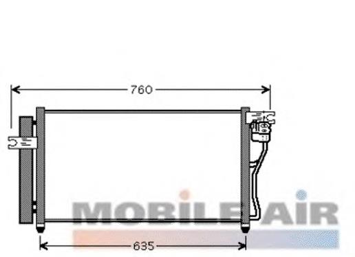 82005178 VAN Wezel radiador de aparelho de ar condicionado