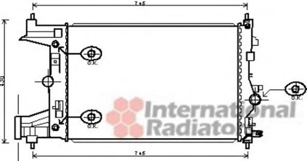 37002486 VAN Wezel radiador de esfriamento de motor