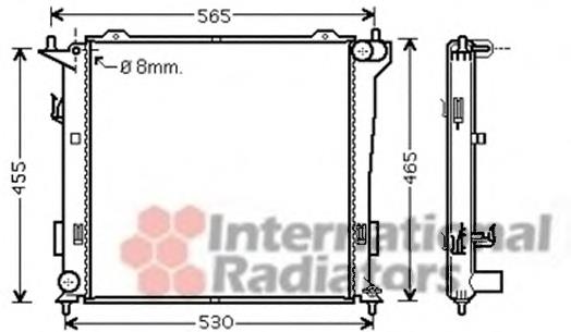 82002181 VAN Wezel radiador de esfriamento de motor