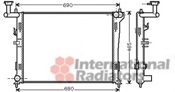 82002179 VAN Wezel radiador de esfriamento de motor