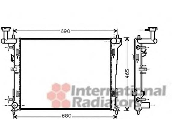 82002180 VAN Wezel radiador de esfriamento de motor