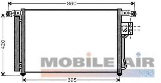 82005175 VAN Wezel radiador de aparelho de ar condicionado