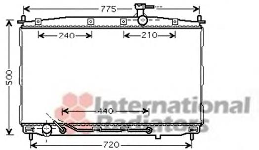 Radiador de esfriamento de motor 82002174 VAN Wezel