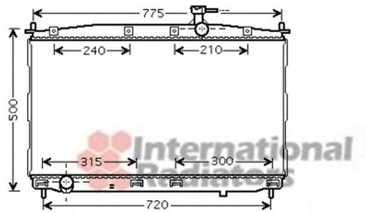 82002173 VAN Wezel radiador de esfriamento de motor