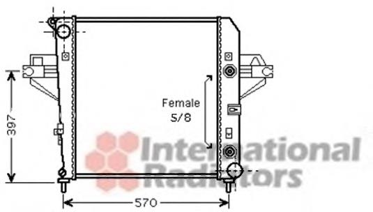 21002043 VAN Wezel radiador de esfriamento de motor