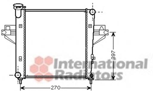 Radiador de esfriamento de motor 21002042 VAN Wezel