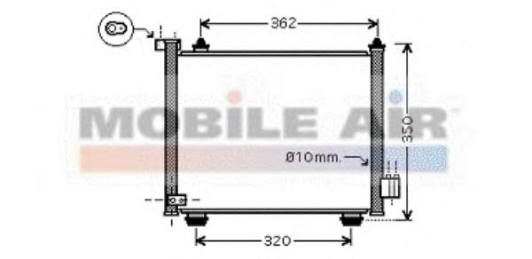 37005402 VAN Wezel radiador de aparelho de ar condicionado