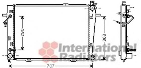 82002167 VAN Wezel radiador de esfriamento de motor