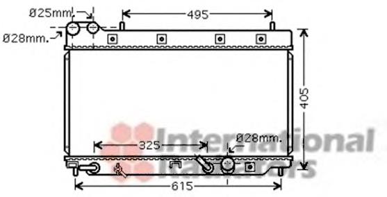 25002195 VAN Wezel radiador de esfriamento de motor