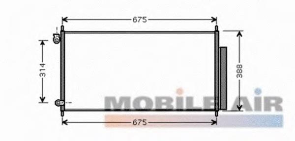 25005185 VAN Wezel radiador de aparelho de ar condicionado