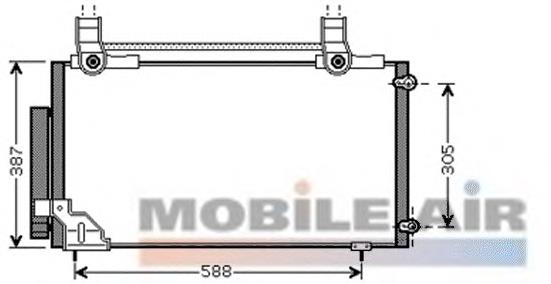 Radiador de aparelho de ar condicionado 25005186 VAN Wezel