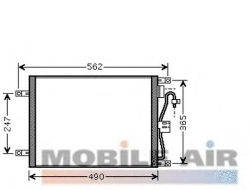 13005252 VAN Wezel radiador de aparelho de ar condicionado