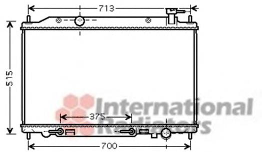 13002295 VAN Wezel radiador de esfriamento de motor