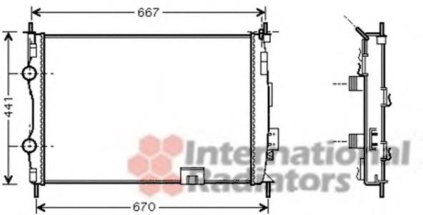 13002280 VAN Wezel radiador de esfriamento de motor