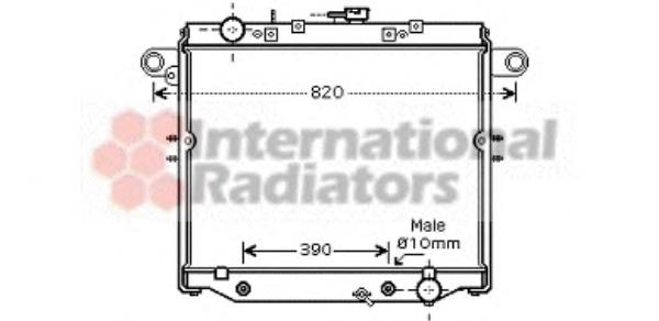 53002378 VAN Wezel radiador de esfriamento de motor