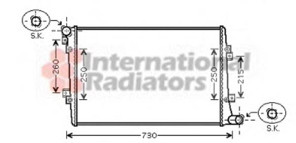 58002255 VAN Wezel radiador de esfriamento de motor