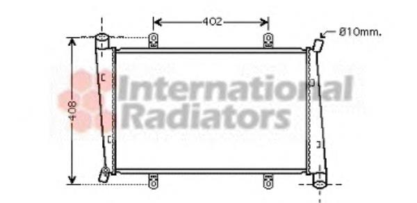 59002130 VAN Wezel radiador de esfriamento de motor