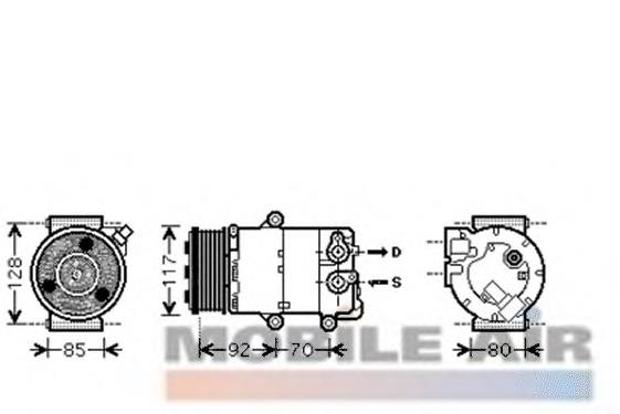 1800K415 VAN Wezel compressor de aparelho de ar condicionado