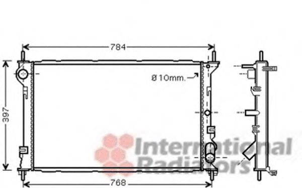 18002411 VAN Wezel radiador de esfriamento de motor