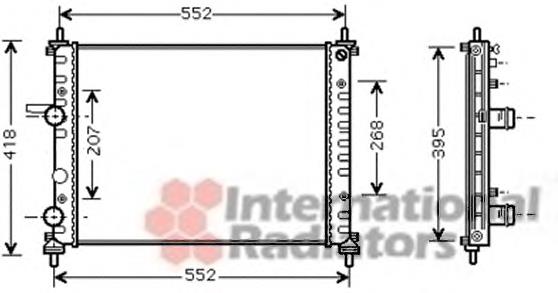 Radiador de esfriamento de motor 17002326 VAN Wezel