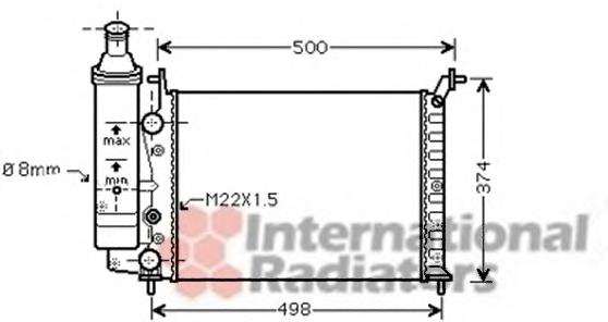 Radiador de esfriamento de motor 17002323 VAN Wezel