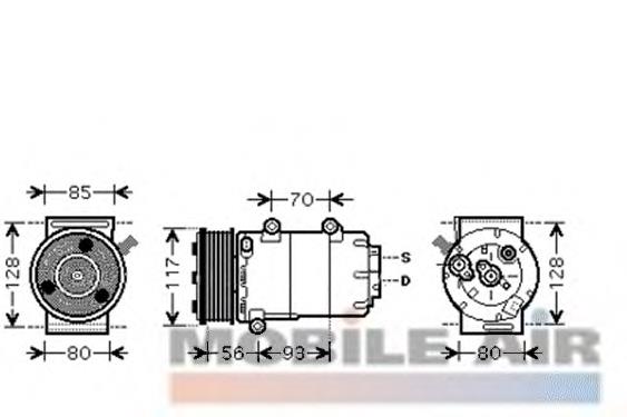 1800K416 VAN Wezel compressor de aparelho de ar condicionado