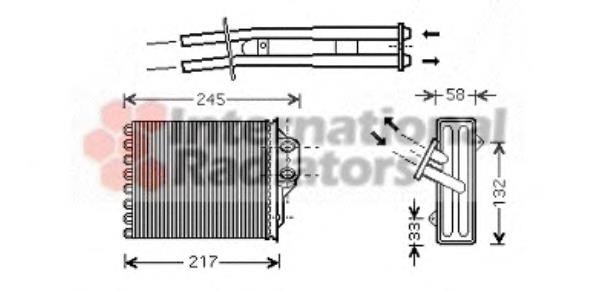 17006304 VAN Wezel radiador de forno (de aquecedor)