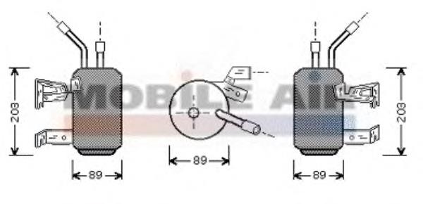 1800D312 VAN Wezel tanque de recepção do secador de aparelho de ar condicionado