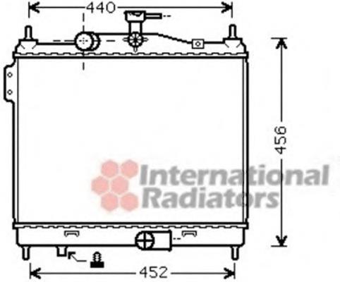 Radiador de esfriamento de motor 82002206 VAN Wezel