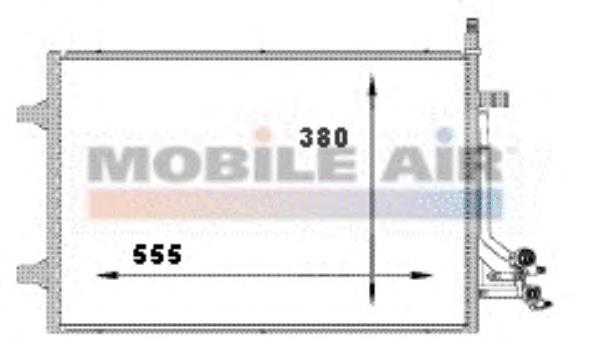 18005395 VAN Wezel radiador de aparelho de ar condicionado