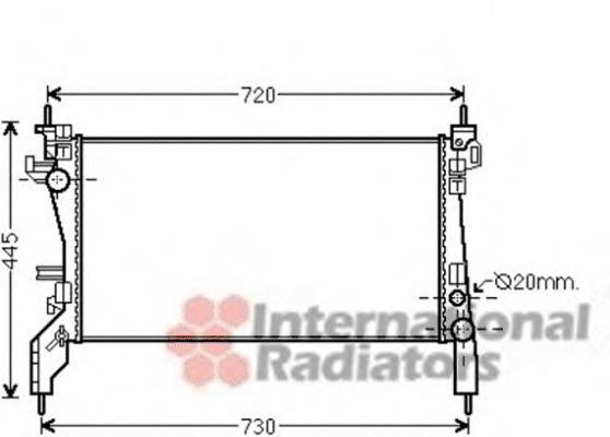 17002385 VAN Wezel radiador de esfriamento de motor