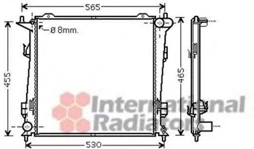 83002098 VAN Wezel radiador de esfriamento de motor