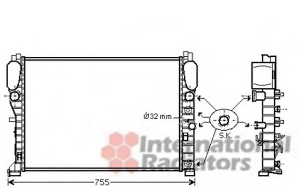 30002394 VAN Wezel radiador de esfriamento de motor