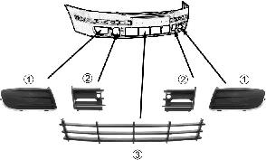 Grelha direita do pára-choque dianteiro para Skoda Octavia (A5, 1Z3)