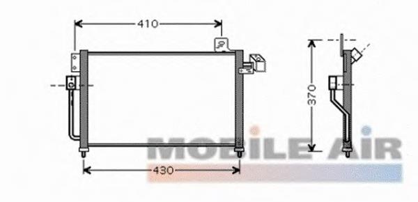 27005195 VAN Wezel radiador de aparelho de ar condicionado