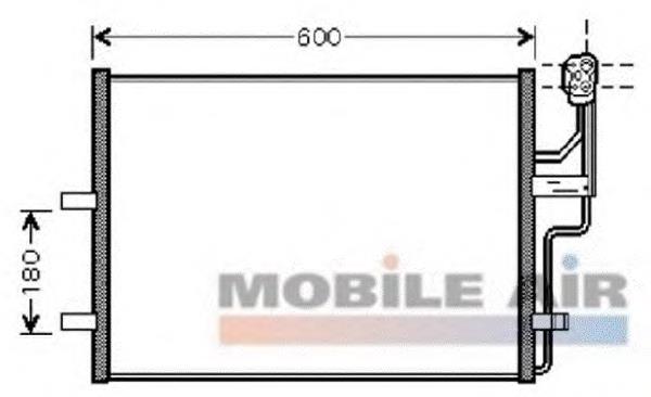 27005186 VAN Wezel radiador de aparelho de ar condicionado