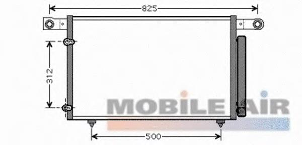 27005196 VAN Wezel radiador de aparelho de ar condicionado