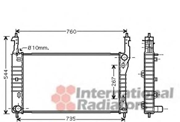 37002432 VAN Wezel radiador de esfriamento de motor