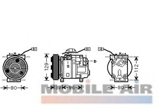 Compressor de aparelho de ar condicionado para Mazda Demio (DW)