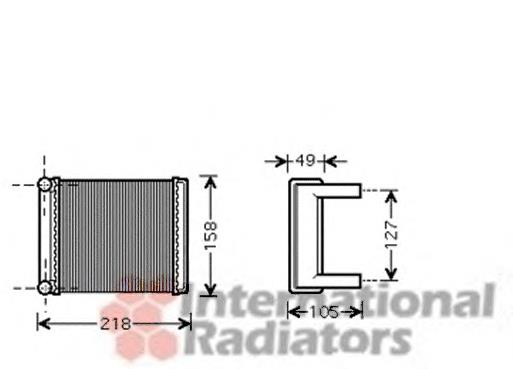 30006385 VAN Wezel radiador traseiro de forno (de aquecedor)