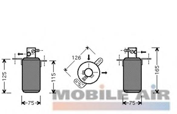 3000D373 VAN Wezel tanque de recepção do secador de aparelho de ar condicionado