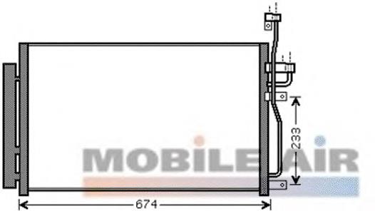 37005433 VAN Wezel radiador de aparelho de ar condicionado