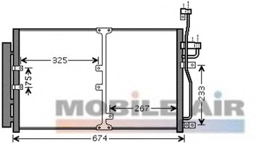 37005425 VAN Wezel radiador de aparelho de ar condicionado