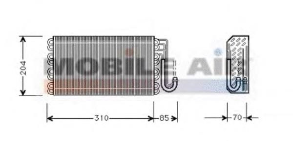 0600V025 VAN Wezel vaporizador de aparelho de ar condicionado